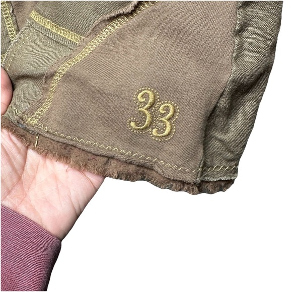 Freddy B 33 Linen Hoodie Jacket Women's M Brown Distressed Boho Zip Patchwork - Picture 7 of 13